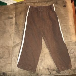 Brown with white stripes on sides and there 18 months boys pants